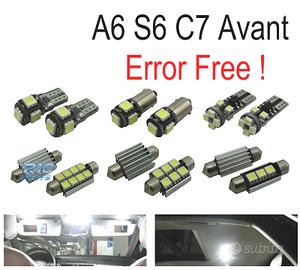 KIT 17 LAMPADE LED INTERNE PER AUDI A A6 S6 RS6 C7
