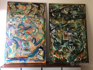 Quadro astratto olio su tela