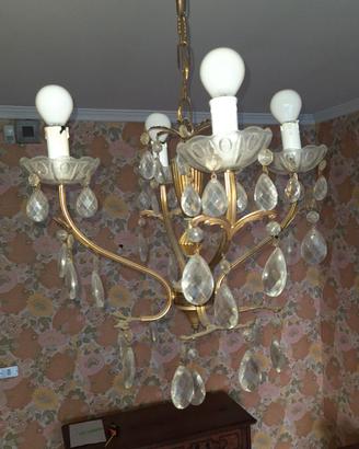 Lampadario gocce 4 luci