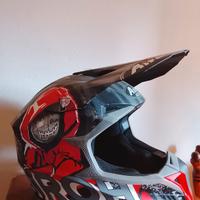 casco cross con mascherina 