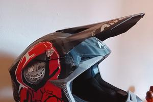 casco cross con mascherina 