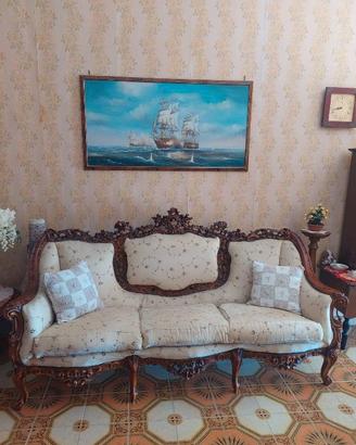 Divano 3 posti + 2 Poltrone stile Neobarocco