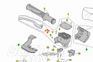 -Leva freno ant Aprilia Scarabeo 500 AP8118542