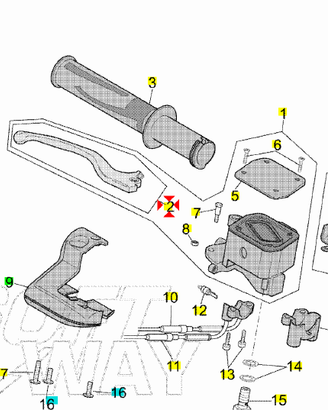 -Leva freno ant Aprilia Scarabeo 500 AP8118542