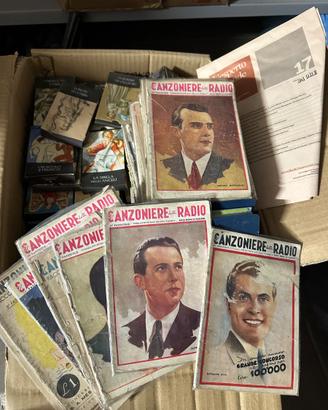 Fascicoli canzoniere della radio ‘41/42 e giornali