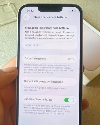 iphone 13 256 gb rosa con batteria nuova 