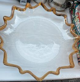 Centrotavola con bordo oro