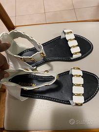 Sandali donna bianchi e oro – eleganti