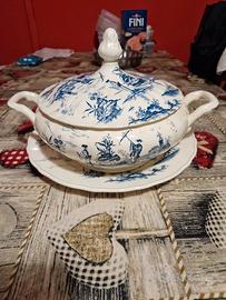 Zuppiera vintage in ceramica Con sotto Piatto 