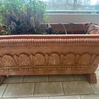 Vaschette terracotta per fiori  fatte da artigiano