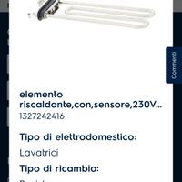 Resistenza lavatrice rex electrolux rwf12085w 