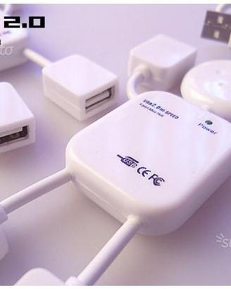USB HUB 4 port 2.0 Ciabatta Omino Prese Multiple