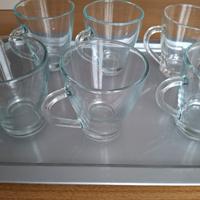 sei tazze in vetro