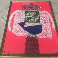 Enrico baj litografia quadro