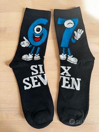 Calze Meme Six Seven 6 7 Nuove Unisex Taglia Unica