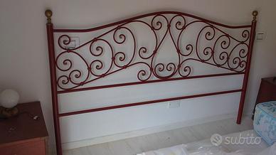 Testata letto matrimoniale in ferro battuto