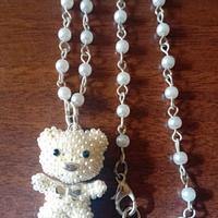 Collana ciondolo orsetto orsacchiotto con perline
