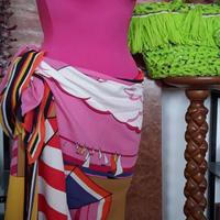 costume intero fucsia "Roberta mare" con pareo