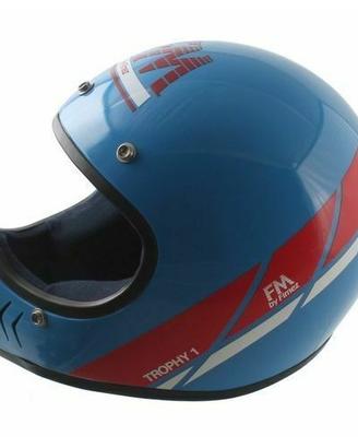 Casco FM Fimez Trophy azzurro epoca anni 80