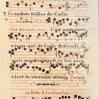 Antifonario antico originale incorniciato