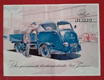 Pubblicitaria antica 1950 ca. Veicoli Tempo Wiking