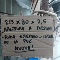 PORTA ESTERNO/INTERNO IN PVC APERTURA A DX