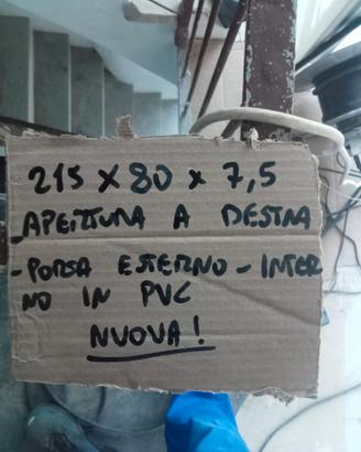 PORTA ESTERNO/INTERNO IN PVC APERTURA A DX