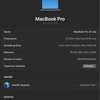 Macbook pro 16 pollici