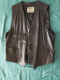 Gilet pelle nero