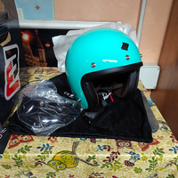 Casco Jet Bogotto V541 Retro - Mint Green - NUOVO