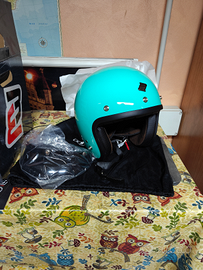 Casco Jet Bogotto V541 Retro - Mint Green - NUOVO