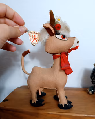 Mucca vintage panno G.I.R. anni 60  collezione