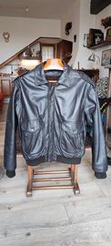 Bomber Pelle Vera Taglia L – Flight Jacket Vintage