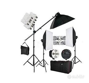 Kit Soft Box Fotografico 4 Ombrelli + Giraffa