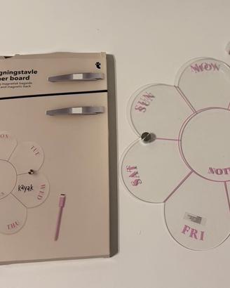 Lavagnetta planner magnetica, fiore, nuova