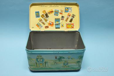 Scatola Bertolini in latta vintage Egitto Faraoni