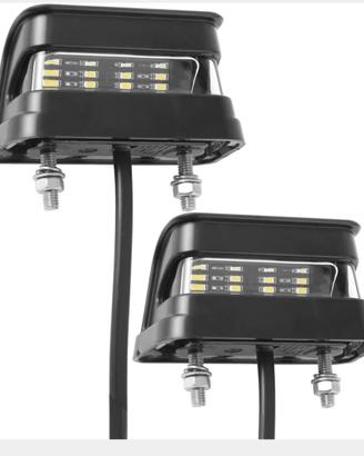 Coppia luci targa  12v-24v ETUKER Camper Rimorchi