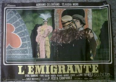 fotobusta L'EMIGRANTE con Adriano Celentano