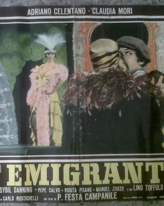 fotobusta L'EMIGRANTE con Adriano Celentano