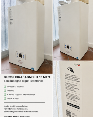 Beretta Idrabagno LX 13 MTN – scaldabagno a gas 13