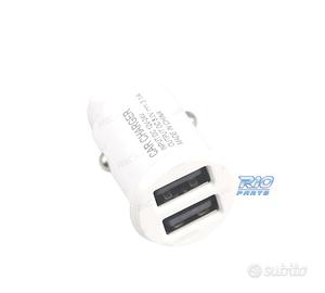 CARICATORE USB PRESA ACCENDISIGARI BIANCO