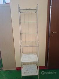 Scaffale metallo e vetro