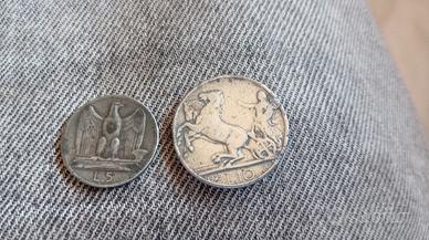 2 Falsi d' epoca 5 lire 1927 10 lire 1929 Vittorio