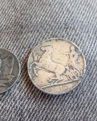 2 Falsi d' epoca 5 lire 1927 10 lire 1929 Vittorio