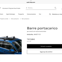 Barre porta tutto Audi Q3