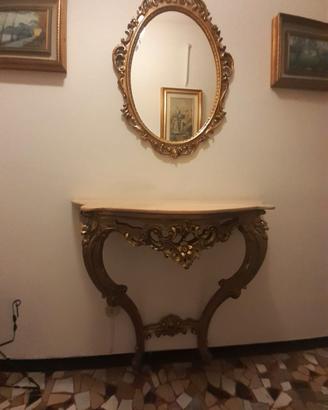 Consolle con specchio ingresso