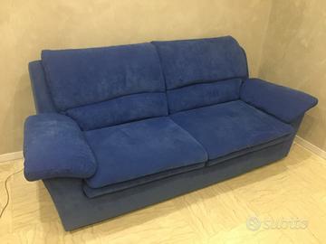 Divano 2 posti blu artigianale