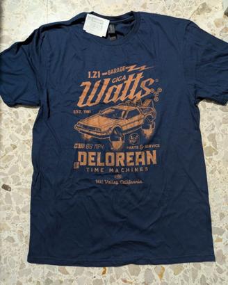 T-shirt nuova Qwertee DeLorean Ritorno al futuro M