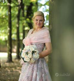 abito da sposa rosa 