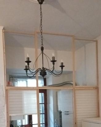 lampadario in ferro battuto 